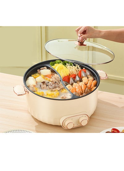 Buy Electric Fondue Pot,6 Liters Multifunctional Electric Pot,Stir-Fry,Pasta,Spaghetti,Non-stick,Suitable for Stir-Fry,Dual Power Control Ramen Noodle Cooker in Saudi Arabia