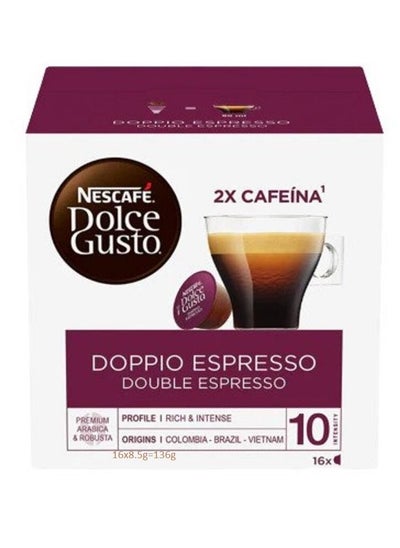 اشتري Doppio Double Espresso 16 Capsules 136g في الامارات