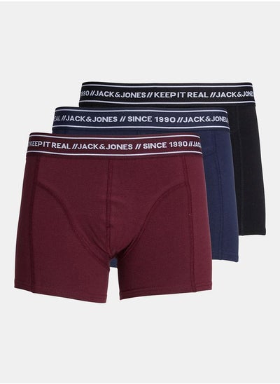 اشتري Pack of 3 - Waistband Logo Detail Trunks في السعودية