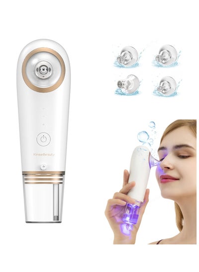 Buy Blackhead Remover Vacuum, Facial Pore Cleaner, Electric Acne Comedone Extraction Whitehead Blackhead Tool with 4 Removable Suction Head for Women in Saudi Arabia