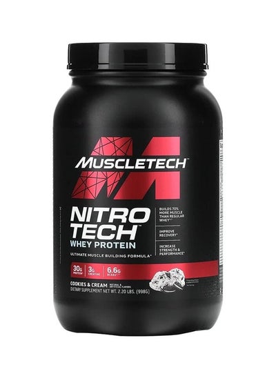 Buy Nitro Tech Whey Protein Cookies And Cream 2.20Lb in UAE