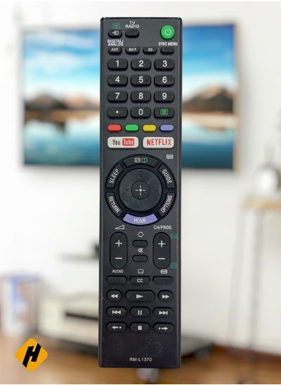 Buy Sony TV Remote Control RM-L1370 Led 3D Tv Remote Control With YouTube / Netflix Buttons 149331411 1-493-314-11 Rmt-Tx300E in Saudi Arabia