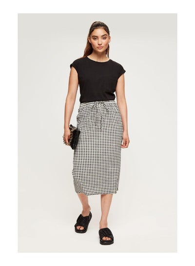 Buy Petite Black Gingham Skirt in UAE