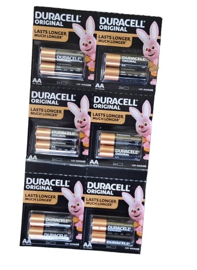 Buy Duracell Original Power Type AA Alkaline Battery - 12 Pack in Saudi Arabia