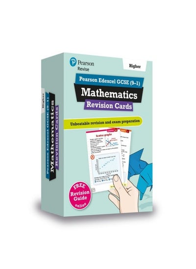 اشتري Pearson REVISE Edexcel GCSE (9-1) Maths Higher Revision Cards (with free online Revision Guide): for home learning, 2022 and 2023 assessments and exams في الامارات