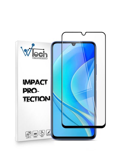 Buy Premium E2E Full Glue Full Cover Tempered Glass Screen Protector For Huawei Nova Y70 4G 2022 / Y70 Plus 4G 2022 / Y71 4G 2023 Clear/Black in UAE