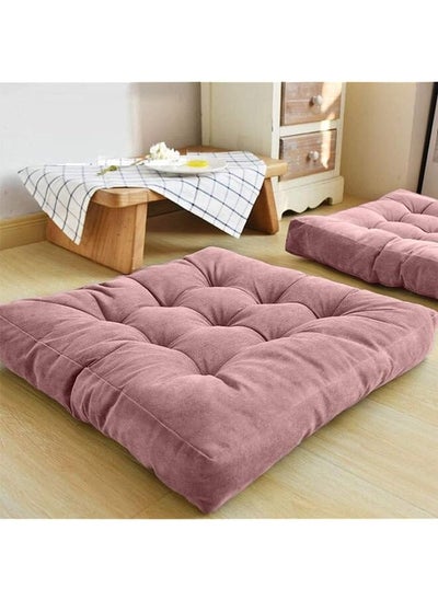 اشتري Simple And Comfortable Square Floor Velvet Tuffed Cushion 55Cm X 55Cm X 10Cm Am.5410261Pen في السعودية