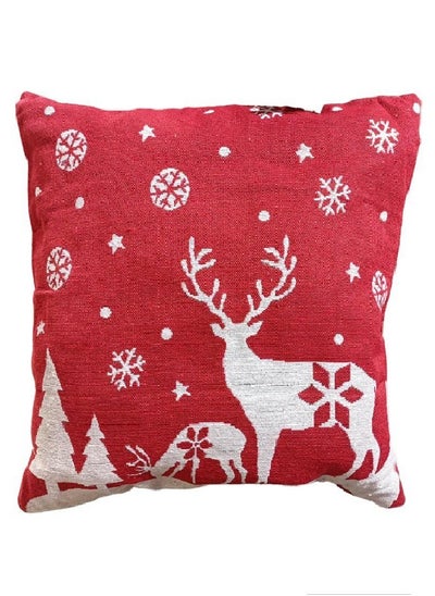 Buy Christmas Deer Embroidered Cushion Back Cushion Cover Decor Home Decor Kids Gift For Kids Gift in Egypt