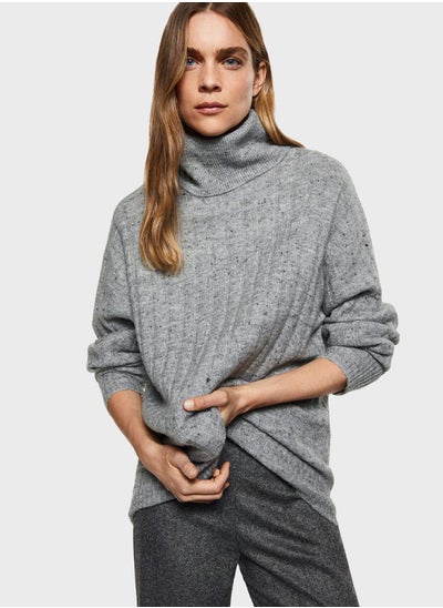 Buy Turtle Neck Knitted Sweater in Saudi Arabia