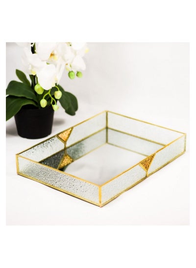 Buy Rectangular serving tray, a royal touch for your home decor. (1 piece) in Saudi Arabia