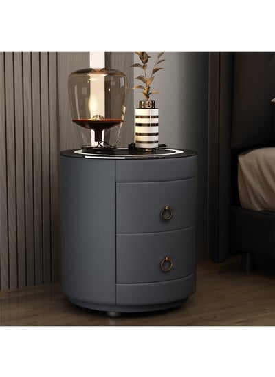 Buy Luxurious Nightstand Bedside Round Table with Smart Wireless Charging in UAE