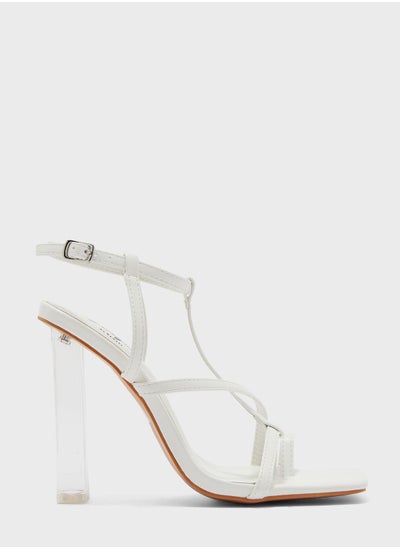 Buy Strappy Clear Heel Sandal in Saudi Arabia