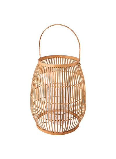 Buy Lantern For Block Candle, Handmade Bamboo, 29 Cm in Saudi Arabia