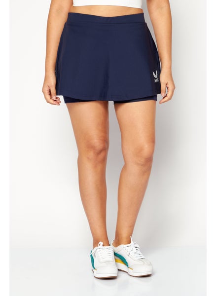 Buy Women Sportswear Fit Brand Logo Training Skort, Navy in UAE