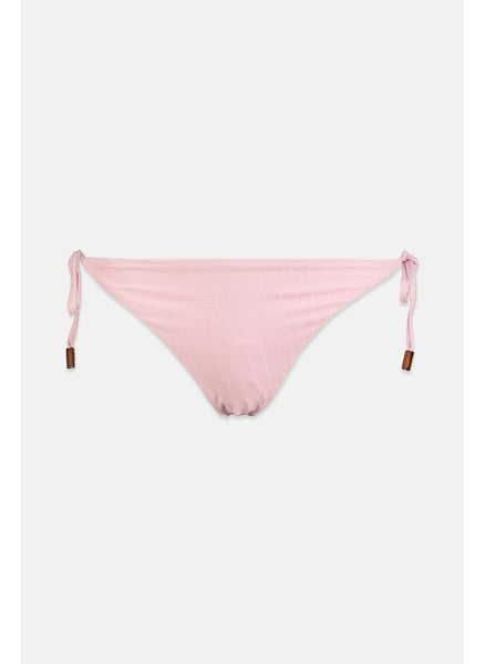 اشتري Women Textured Tie Closure Bikini Bottom, Quartz Rose في السعودية