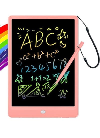 Buy Kids Drawing Board Colorful  10 Inch LCD Writing Erasable and Reusable Pad in UAE