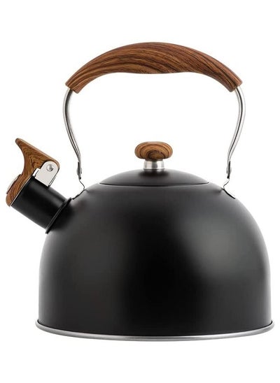 Buy Stovetop Tea Kettle, 2.5 Liter Food Grade Stainless Steel Whistle Tea Kettle, Classic Tea Kettle with Heat Resistant Folding Handle in Saudi Arabia