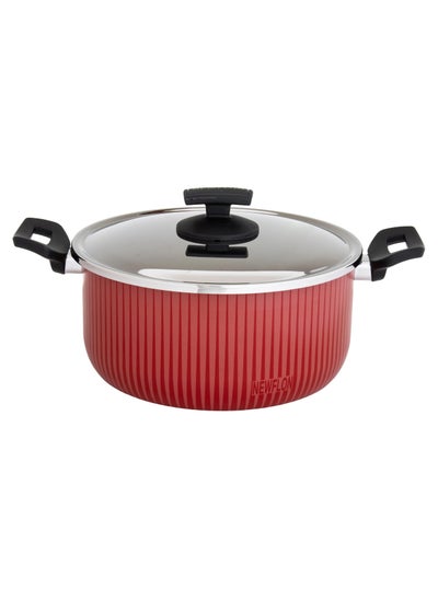 Buy Newflon Cooking Pot With Steel Lid Size 24 cm in Saudi Arabia