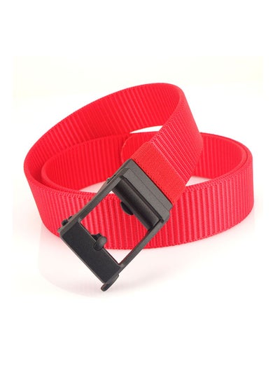 Buy Men's Automatic Buckle Belt Nylon Belts Waistband Solid Color Wide in Saudi Arabia