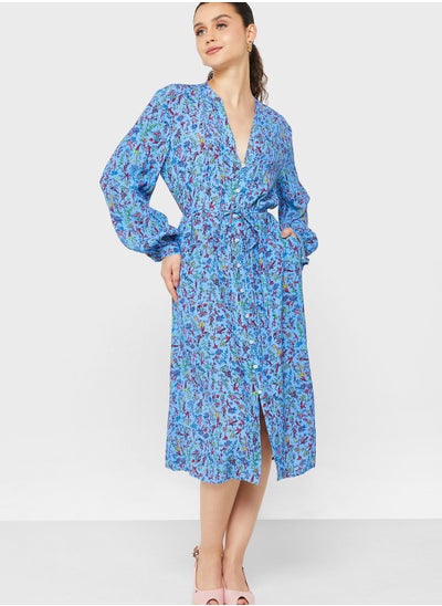 Buy Floral Printed Button Detail Dress in UAE