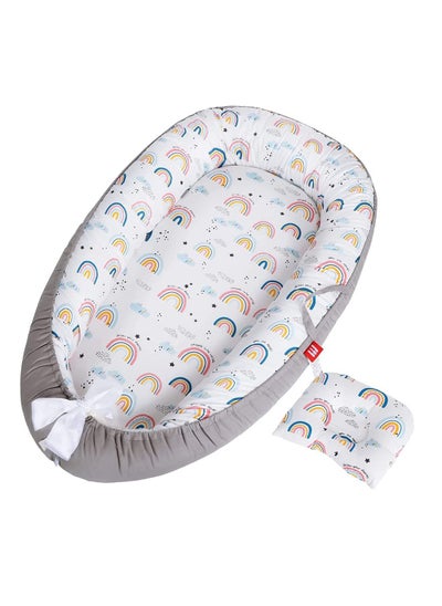 اشتري Baby Lounger Baby Nest for Co Sleeping Baby Bassinet Soft Breathable Newborn Lounger Perfect for Newborn Gift Co-Sleeping and Traveling Soft Cotton from 0-18 Months في السعودية