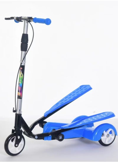 Buy Smart Dual-Pedal 3 Wheel Scooter for Kids Toys Blue in Saudi Arabia