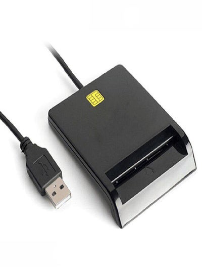 اشتري USB 2.0 Smart Card Reader CAC ID ATM IC Bank Card SIM Card Coner Connector Adapter for Tablet في السعودية