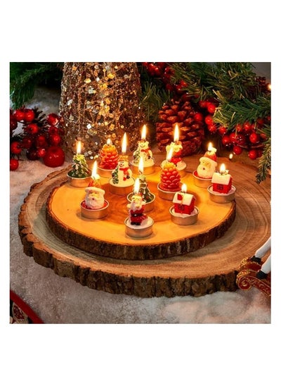 Buy Christmas Tealight Candles – 12pc Tealight Candle Gift Set with Santa, Snowman, Acorn, Christmas Candle Tree Decorations – Christmas Lights for Table Centrepiece, Home Décor, Party, Dinner in Egypt