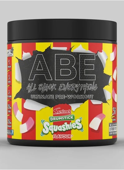 Buy ABE ALL BLACK EVERYTHING PRE-WORKOUT 375G SWIZZELS DRUMSTICK SQUASHIES in UAE