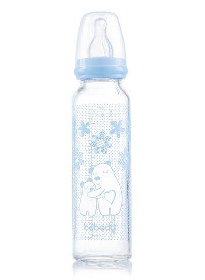 Buy 240 ml glass bottle with 3+ nipple in Egypt