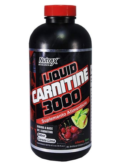 اشتري Nutrex Liquid L-Carnitine 3000 Cherry Lime, 473ml (32 Servings) في الامارات