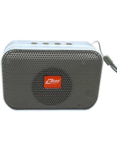 Buy Zero Z112 Portable Bluetooth Speaker Supports Memory Card and USB - Grey- White in Egypt