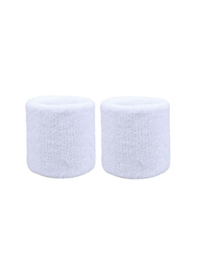 Buy Sports Workout Wrist Band Absorbent Sweatbands 1 Pair in UAE