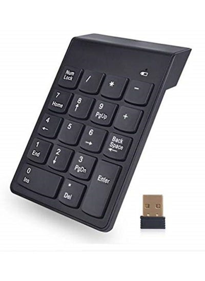 اشتري 18 key numeric keyboard 2.4G USB wireless keyboard compatible with desktop laptop في الامارات