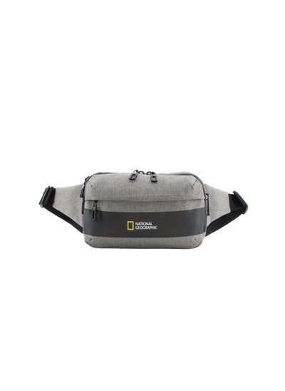 اشتري National Geographic Shadow RPET Waist Bag Grey, Hip Bag/ Belt Bag With Adjustable Strap, RFID Pocket, Suitable For Travel, Outdoors, Gym, Hiking For Men And Women في الامارات