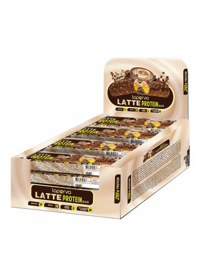 اشتري Protein Bars-Latte  Crunchy Caramel-  20 g of Protein, Low Carb, Low Glycemic Index, Yeast-Free, and Sweetened with Natural Sugar Substitutes-12 Bar Box في السعودية