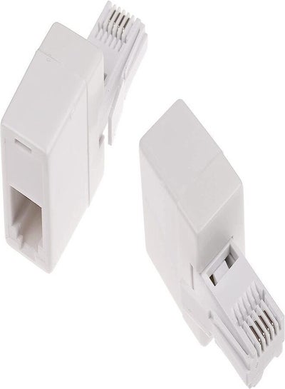 Buy RJ11 Female to BT Male Convertor Socket Adapter, White (5-Pack) in UAE