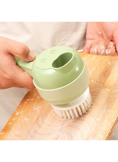 Buy Ultra 4 In 1 Portable Handheld Electric Vegetable Cutter Set With Brush in UAE