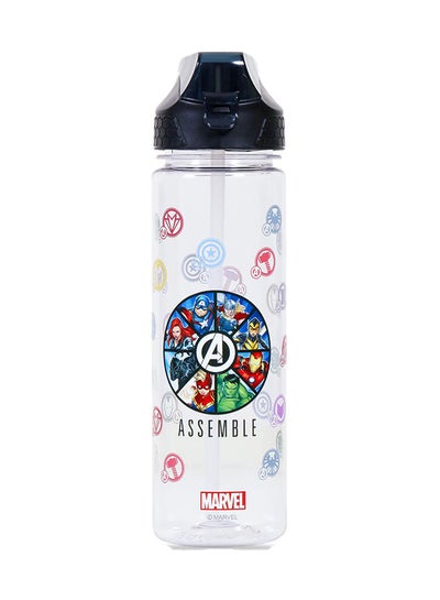 Buy Marvel Avengers Assemble 2-In-1 Tritan 650ml Water Bottle - Black in UAE