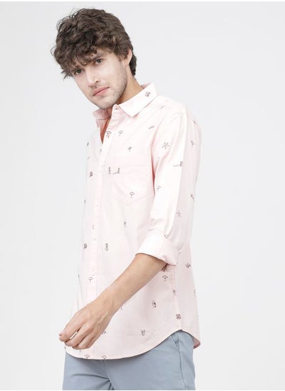 Buy All Over Print Shirt with Long Sleeves in Saudi Arabia