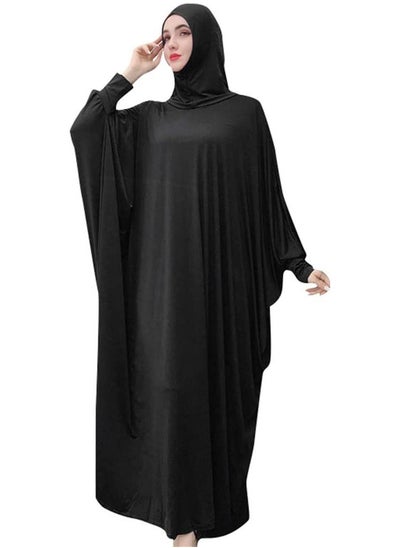 Buy Women's black loose-fitting basdal, including the veil in Egypt