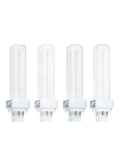 Buy 4-Piece Four Pin Dulux DE High Home Decorative Quality And Durable 13 W Fluorescent Lamp Warm White in UAE