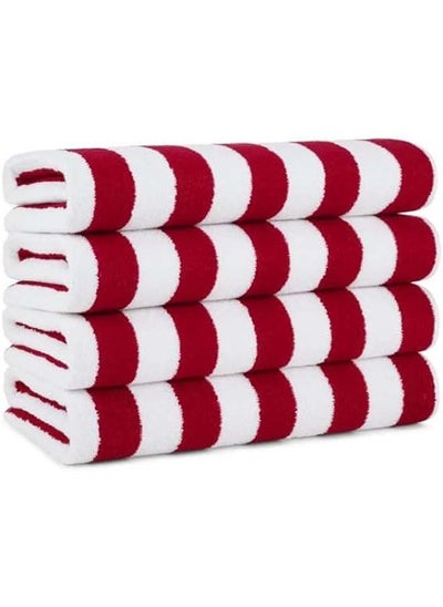 Buy Signoola Beach towel 70 x 180 cm Red Stripes, 100% cotton. in Egypt