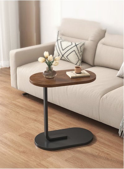 Buy Small Side Table, C Shaped End Table for Sofa and Bed, TV Tray Table with Metal Frame for Couch, Living Room, Bedroom 45*30*63CM in Saudi Arabia