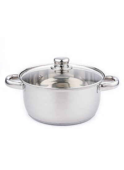 Buy Stainless Steel Casserole 22cm Silver in Saudi Arabia