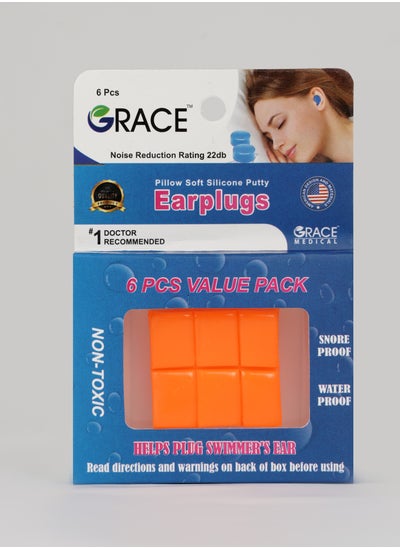 Buy Flexible Earplugs For Adults, 6 Piece in Egypt