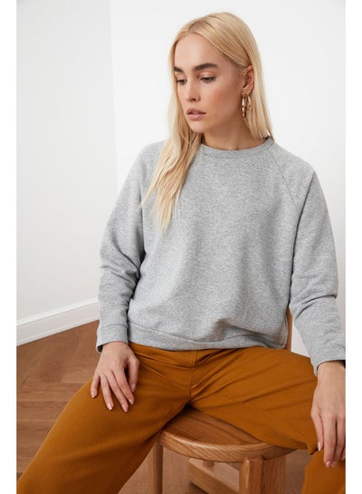 اشتري Sweatshirt - Gray - Standard في مصر