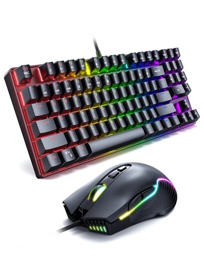 اشتري G26 And CW905 Wired Gaming Keyboard Mouse Set 89-keys Black في الامارات