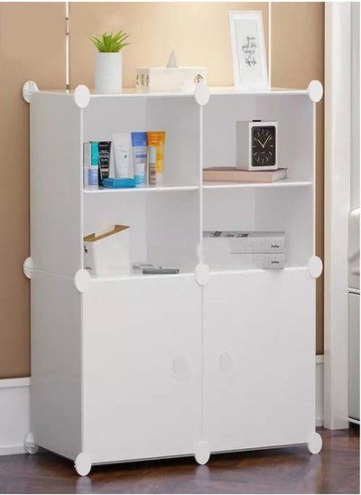 Buy Simple Bedside Storage Cabinet Rack White 65 x 32 x 65 cm in UAE