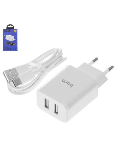 Buy C62A Victoria Dual Micro USB Cable Port Wall Charger in Egypt
